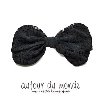 오뜨르뒤몽드 lace ribbon hairpin (black)