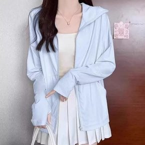 여성 여름 데일리 얇은 후드집업 점퍼 햇빛차단 바람막이 자켓 점바