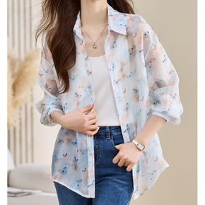 루즈핏 리본뒷트임 셔츠블라우스 69E6DA_P416589406