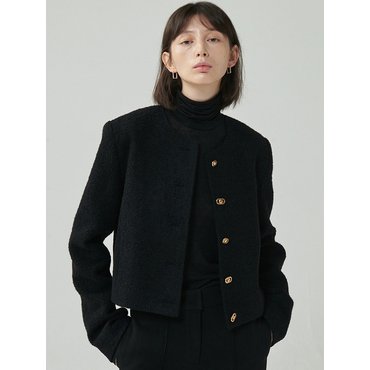 아르카익 bookle tweed jacket_black