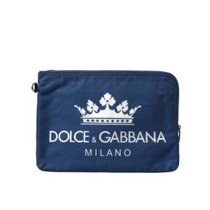 이스퀘어 4466350 Dolce  Gabbana DG Milano Print Nylon Pouch Clutch Men Mens Bag