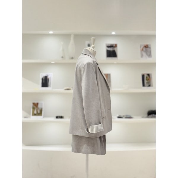 [여주점] 여성 소매배색 싱글 셋업 자켓 (L261MSF010)