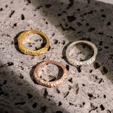 서림아트 [Cubism] Brick Textured Ring