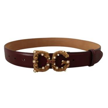 이스퀘어 4841681 Dolce  Gabbana Elegant Leather Amore Womens Belt