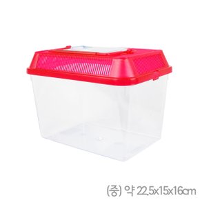 대일 국산 채집통 22.5cm (중) 레드/ 곤충 어항 햄스터 다용도