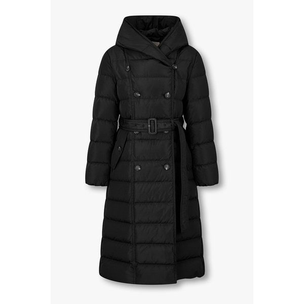 숄 후디드 더블 버튼 다운 롱 점퍼 7155417009199