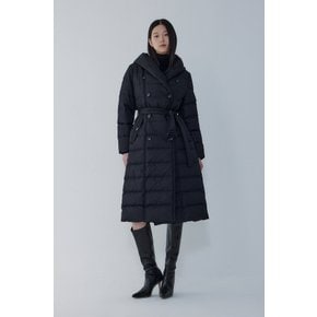 숄 후디드 더블 버튼 다운 롱 점퍼 7155417009199
