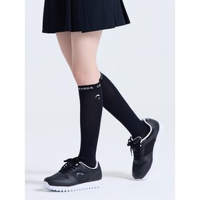 여성 메쉬 파일 조직 쿠션 니삭스 블랙