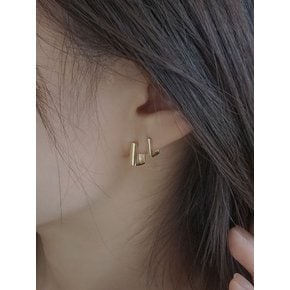 14k square one touch earrings (2size)