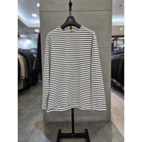 세이브존03 바쏘옴므 25S/S 화이트 면100 단가라 라운드 티셔츠 WSAGZ1 (S29183402)