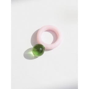 Glass Candy Ring - Pink