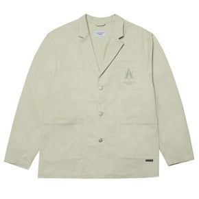 A LOGO CASUAL BLAZER JACKET BEIGE - 캐주얼 블레이져 자켓