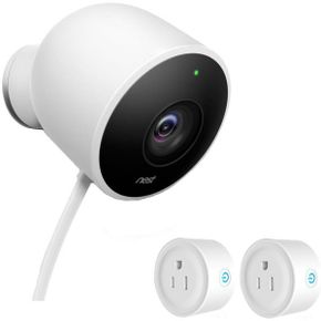 미국 구글 카메라 Nest Outdoor Security Camera White NC2100ES Bundle with 2 Pack WiFi Smart