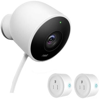  미국 구글 카메라 Nest Outdoor Security Camera White NC2100ES Bundle with 2 Pack WiFi Smart