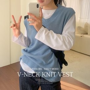 [데일리/베이직] 메종드 브이넥 루즈핏 니트조끼 H_NT2016