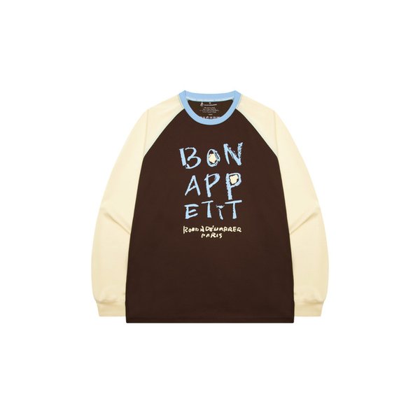 [남녀공용] 배색 래글런 롱슬리브