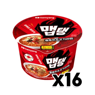  맵탱 흑후추소고기 큰컵용기면 110g x 16개