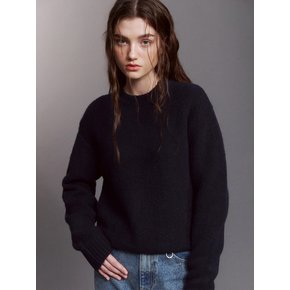 Cozy Hairy Sweater (DARK NAVY)