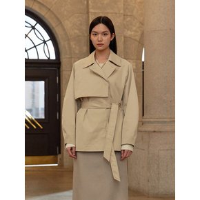 TWS  MINIMAL HALF TRENCH COAT_2 COLOR