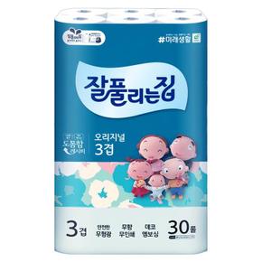 [미래생활] 잘풀리는집 오리지널 화장지 3겹 27m x 30롤 (S10892402)