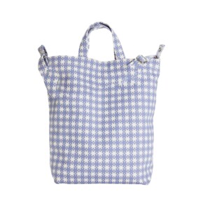 [바쿠백] 덕백 캔버스 토트백 Blue Pixel Gingham