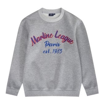 MARTINE GOLF [정상가 258000원]남성 레터링 라운드 맨투맨 L그레이 (QM0DKS10532)