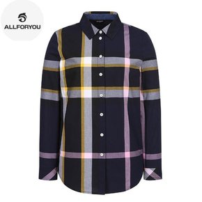 ][여성] Big check shirt-type blouse ALBLM2331