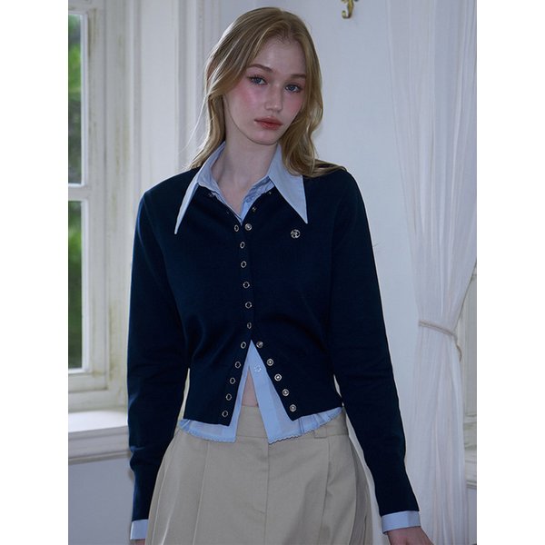 Eyelet Round Cardigan [9color]