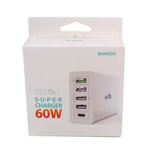 충전기 핸드폰충전기 휴대폰충전기 바나다 고속 PD 멀티 60W ZX-5U01T