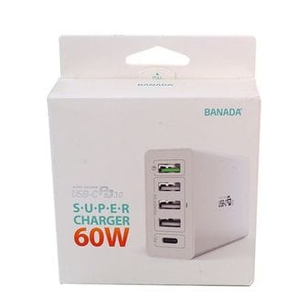 제이큐 충전기 핸드폰충전기 휴대폰충전기 바나다 고속 PD 멀티 60W ZX-5U01T