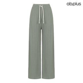 [ab.plus] 골지 리브 밴딩 와이드 팬츠 (LSA2MP34A)