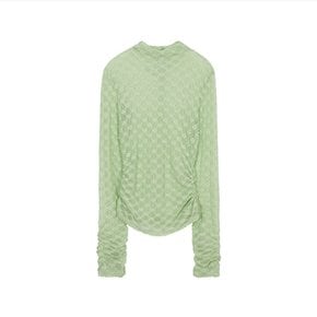 Layered Mesh T-shirt in Green VW3SE256-32