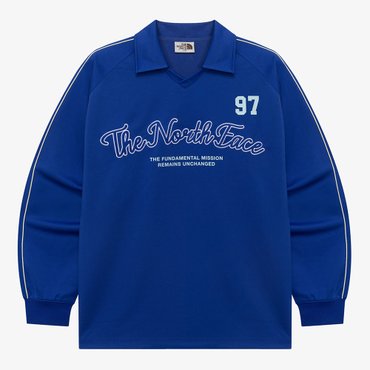 노스페이스 [노스페이스 공식] NT7TR04M 화이트라벨 TNF 크루 칼라 긴팔 티_BLUE