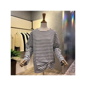 AOZ5HK38G 라운드 스트라이프 티셔츠_P385626073