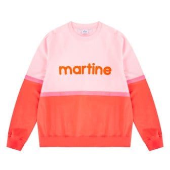 MARTINE GOLF [정상가 258000원]여성 컬러블럭킹 맨투맨 오렌지 (QW0DKS10466)