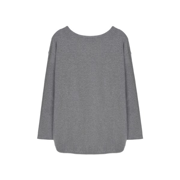V-NECK WARM LAYERED LONG SLEEVE TSHIRT_GRAY