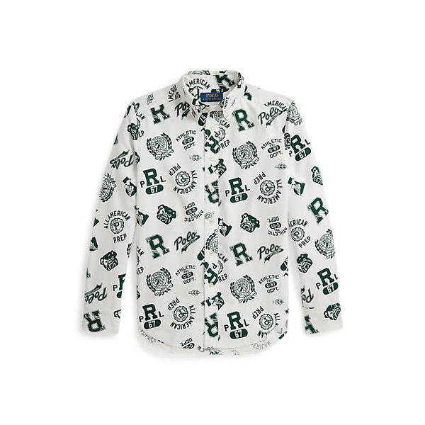 폴로 키즈 남아 8-18세 코튼 옥스포드 그래픽 셔츠(CWPOWOVY6820614999)