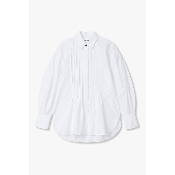 랜덤 턱 디테일 코튼 셔츠 EN15107023000