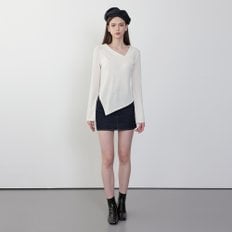 [마리카 언발란스 니트탑]Marica Unbalance Knit Top