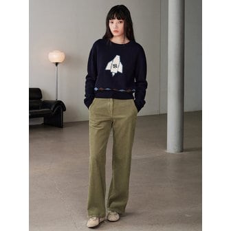 구호 플러스 Classic Corduroy Pants  Olive (KE5X21M02J)