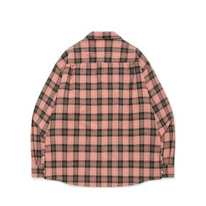 SP POCKET TARTAN CHECKED OVERFIT SHIRT-PINK