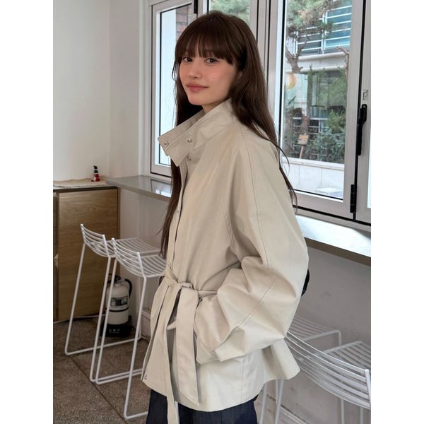 코튼 벨티드 래글런 점퍼 민트그레이 OU1886