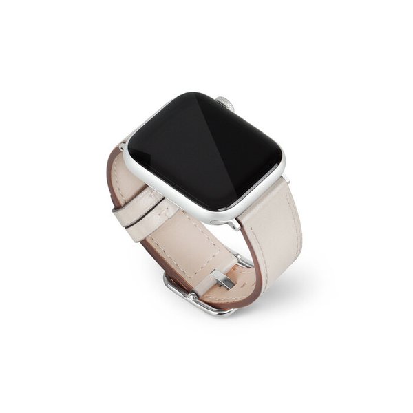 애플워치 가죽스트랩 스퀘어버클 웜그레이
