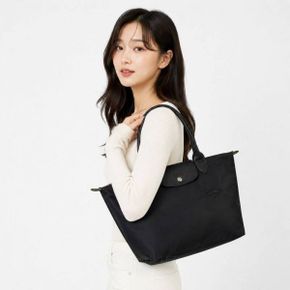 출고 롱샴백 토트 그린포인트 르플리아쥬 미듐 L1623919001 올블랙 1777516