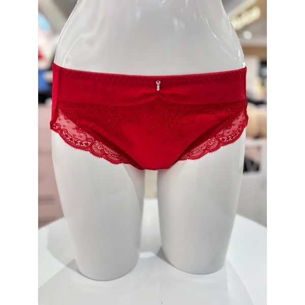 [여주점] 블랙라벨 튤레이스 레드 햄원단 노라인 팬티 [VPTB642H] RD