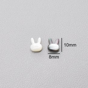 3-4-015 자개 펜던트 통과형 토끼8x10mm