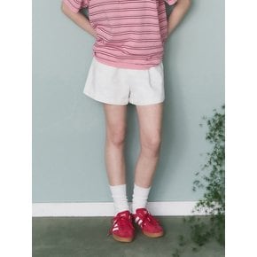 원턱 포켓 치노 쇼츠 [WHITE]