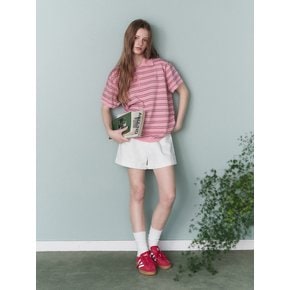 원턱 포켓 치노 쇼츠 [WHITE]