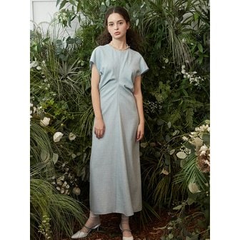 이디티알 클래식 드레이프 원피스 실버 스카이블루 ED24S4FRD1331