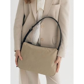 Nylon Grande Shoulder Bag (Light taupe)